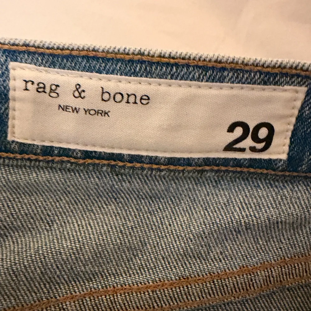 Rag & Bone Bermuda Shorts Distressed Raw Hem Denim Relaxed - Picture 6 of 9